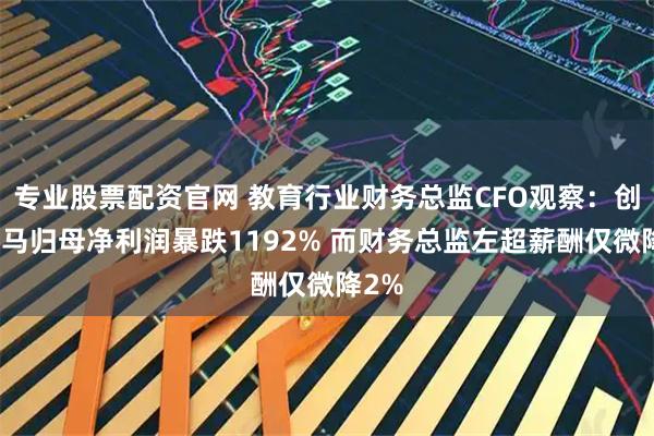 专业股票配资官网 教育行业财务总监CFO观察：创业黑马归母净利润暴跌1192% 而财务总监左超薪酬仅微降2%